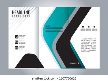 Tri-fold Brochure Design and Catalog Vector Concept Template
