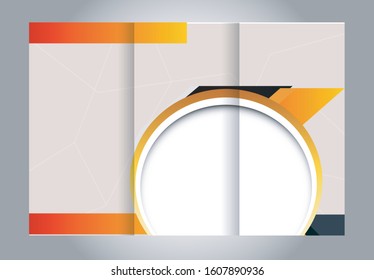 Tri-fold Brochure Design and Catalog Vector Concept Template
