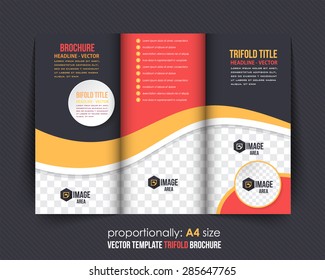 Tri-fold Brochure Design and Catalog Vector Concept Template 