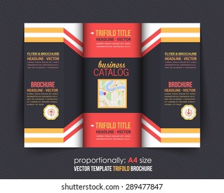 Tri-fold Brochure Design and Catalog Vector Concept Template 