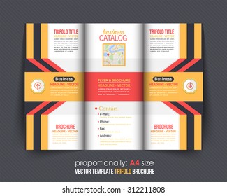 Tri-fold Brochure Design and Catalog Vector Concept Template 