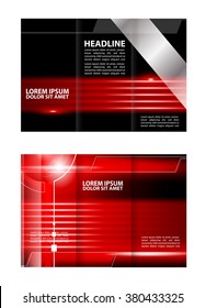 Tri-fold Brochure Design and Catalog Vector Concept Template
