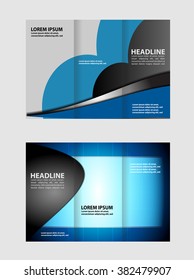 Tri-fold Brochure Design and Catalog Vector Concept Template
