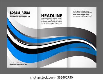 Tri-fold Brochure Design and Catalog Vector Concept Template
