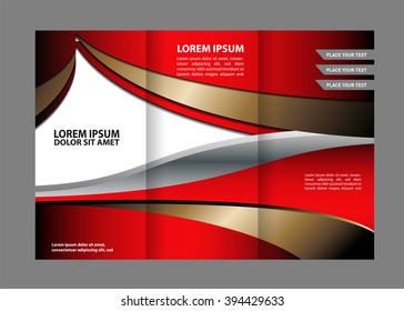 Tri-fold Brochure Design and Catalog Vector Concept Template
