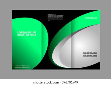 Tri-fold Brochure Design and Catalog Vector Concept Template
