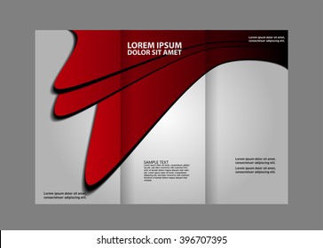 Tri-fold Brochure Design and Catalog Vector Concept Template
