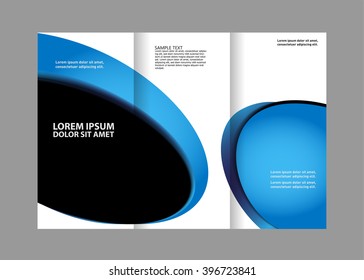 Tri-fold Brochure Design and Catalog Vector Concept Template
