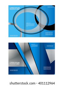 Tri-fold Brochure Design and Catalog Vector Concept Template

