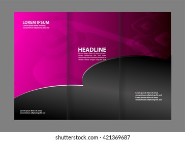 Tri-fold Brochure Design and Catalog Vector Concept Template
