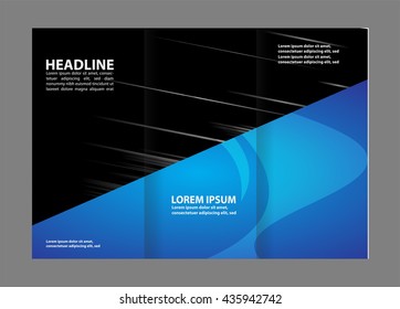 Tri-fold Brochure Design and Catalog Vector Concept Template
