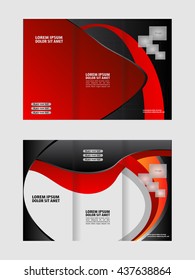 Tri-fold Brochure Design and Catalog Vector Concept Template
