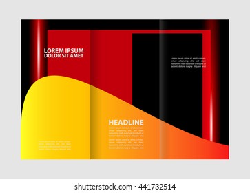 Tri-fold Brochure Design and Catalog Vector Concept Template
