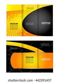 Tri-fold Brochure Design and Catalog Vector Concept Template
