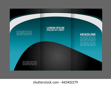 Tri-fold Brochure Design and Catalog Vector Concept Template
