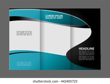Tri-fold Brochure Design and Catalog Vector Concept Template

