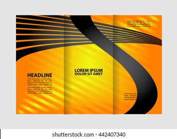 Tri-fold Brochure Design and Catalog Vector Concept Template
