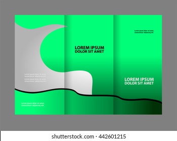 Tri-fold Brochure Design and Catalog Vector Concept Template
