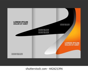Tri-fold Brochure Design and Catalog Vector Concept Template
