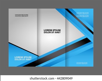 Tri-fold Brochure Design and Catalog Vector Concept Template
