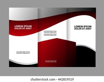 Tri-fold Brochure Design and Catalog Vector Concept Template
