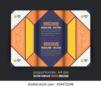 Tri-fold Brochure Design and Catalog Vector Concept Template 