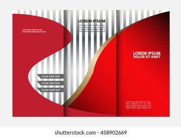 Tri-fold Brochure Design and Catalog Vector Concept Template
