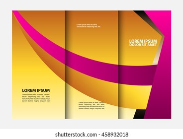 Tri-fold Brochure Design and Catalog Vector Concept Template
