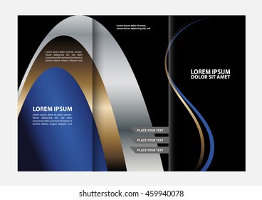 Tri-fold Brochure Design and Catalog Vector Concept Template
