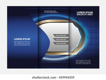 Tri-fold Brochure Design and Catalog Vector Concept Template

