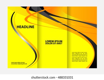 Tri-fold Brochure Design and Catalog Vector Concept Template
