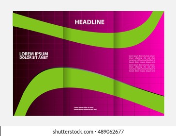 Tri-fold Brochure Design and Catalog Vector Concept Template
