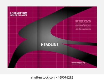 Tri-fold Brochure Design and Catalog Vector Concept Template
