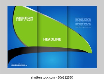 Tri-fold Brochure Design and Catalog Vector Concept Template
