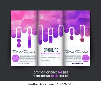 Tri-Fold Brochure Design. Corporate Leaflet, Cover Template
