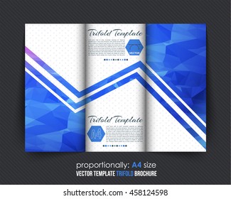Tri-Fold Brochure Design. Corporate Leaflet, Cover Template