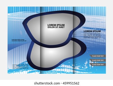 Tri-Fold Brochure Design. Corporate Leaflet, Cover Template
