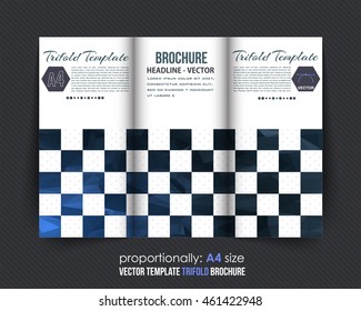 Tri-Fold Brochure Design. Corporate Leaflet, Cover Template