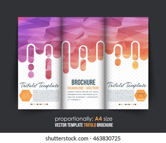 Tri-Fold Brochure Design. Corporate Leaflet, Cover Template