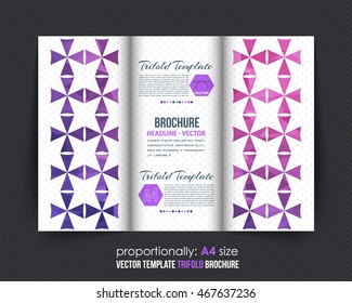 Tri-Fold Brochure Design. Corporate Leaflet, Cover Template