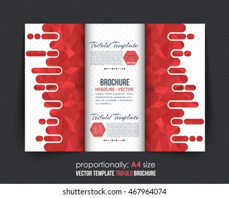 Tri-Fold Brochure Design. Corporate Leaflet, Cover Template