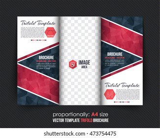 Tri-Fold Brochure Design. Corporate Leaflet, Cover Template