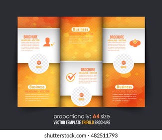 Tri-Fold Brochure Design. Corporate Leaflet, Cover Template