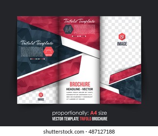 Tri-Fold Brochure Design. Corporate Leaflet, Cover Template