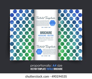 Tri-Fold Brochure Design. Corporate Leaflet, Cover Template