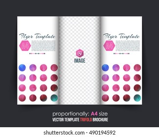 Tri-Fold Brochure Design. Corporate Leaflet, Cover Template