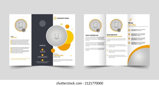 trifold brochure design. Creative trend brochure template