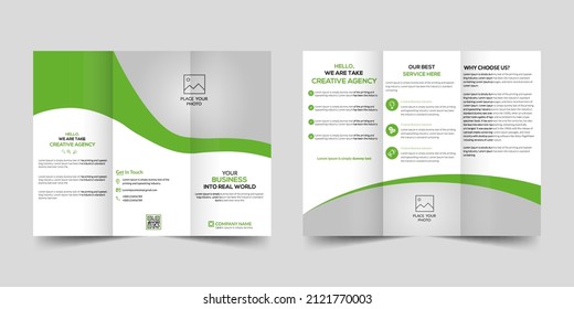 trifold brochure design. Creative trend brochure template