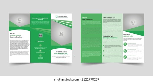 diseño de folletos triples. Plantilla de folleto de tendencia creativa