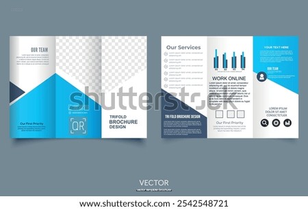 Trifold brochure design. Creative trend brochure template. Brochure Template Design